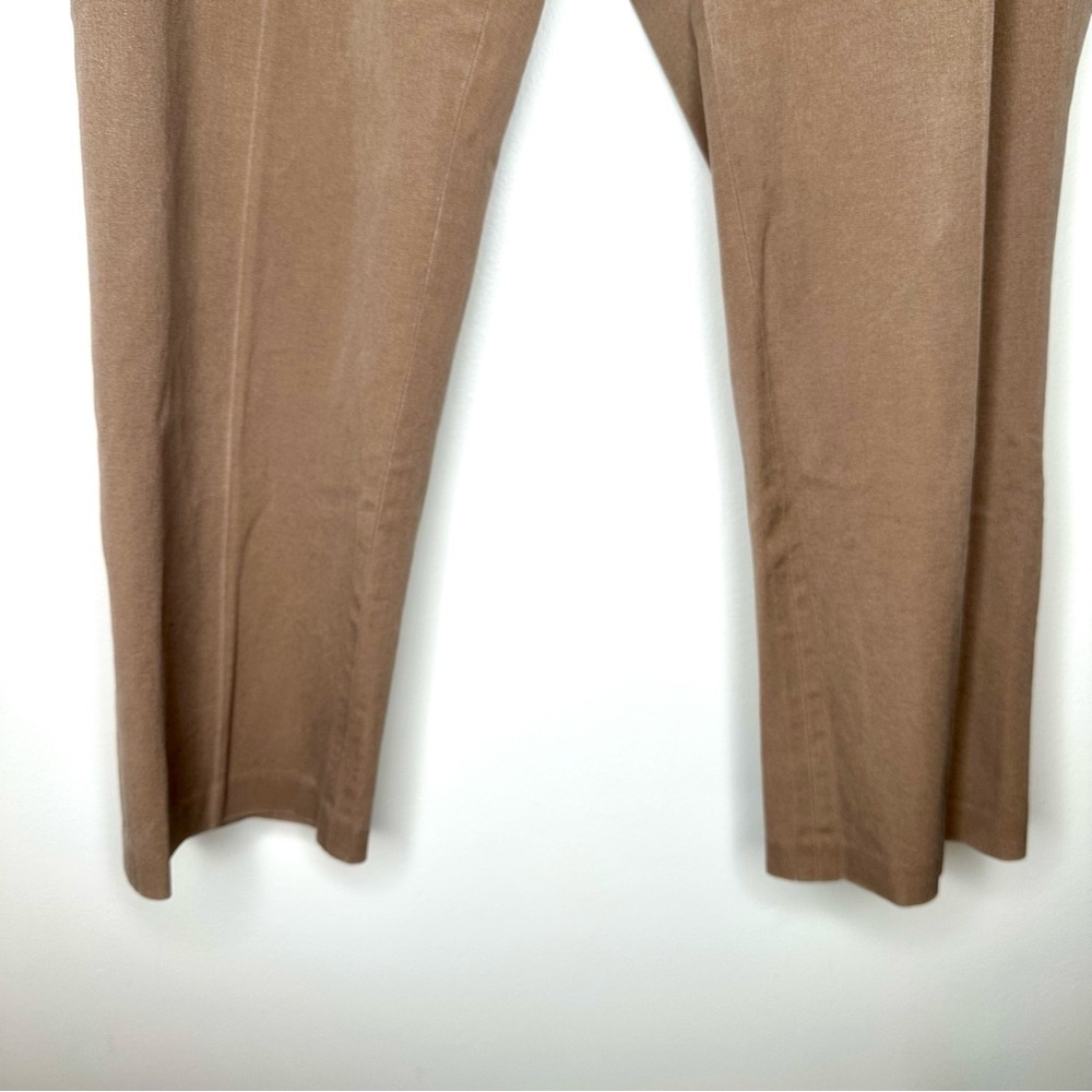 Ralph Lauren Tan Trousers Flat Front Cotton Blend Women’s Size 18W - Picture 6 of 7